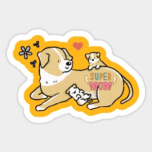 Mothers day doodle  super mom Sticker